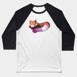 Lesbian Pride Red Panda Baseball T-Shirt